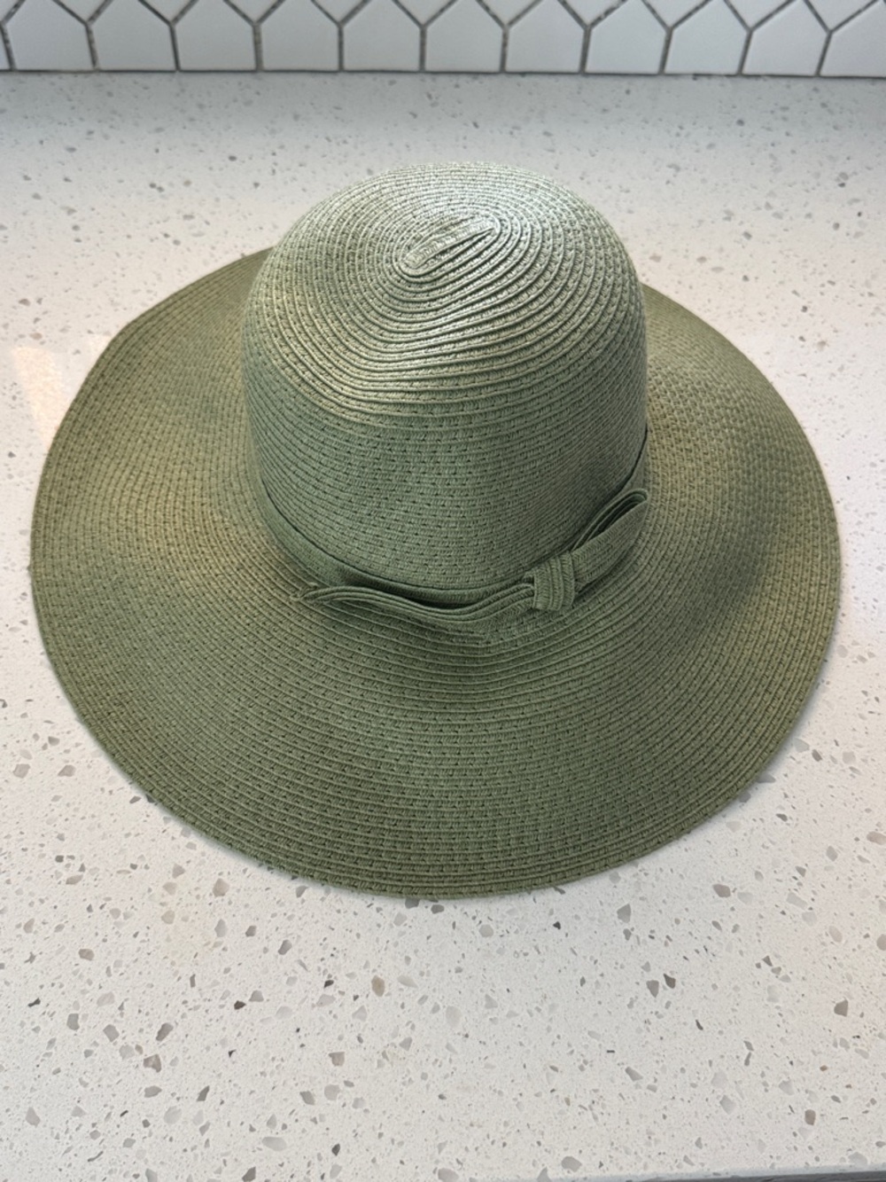Nordstrom Olive Green Wide-Brim Knotted Sun Hat - Picture 4 of 5